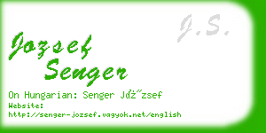 jozsef senger business card